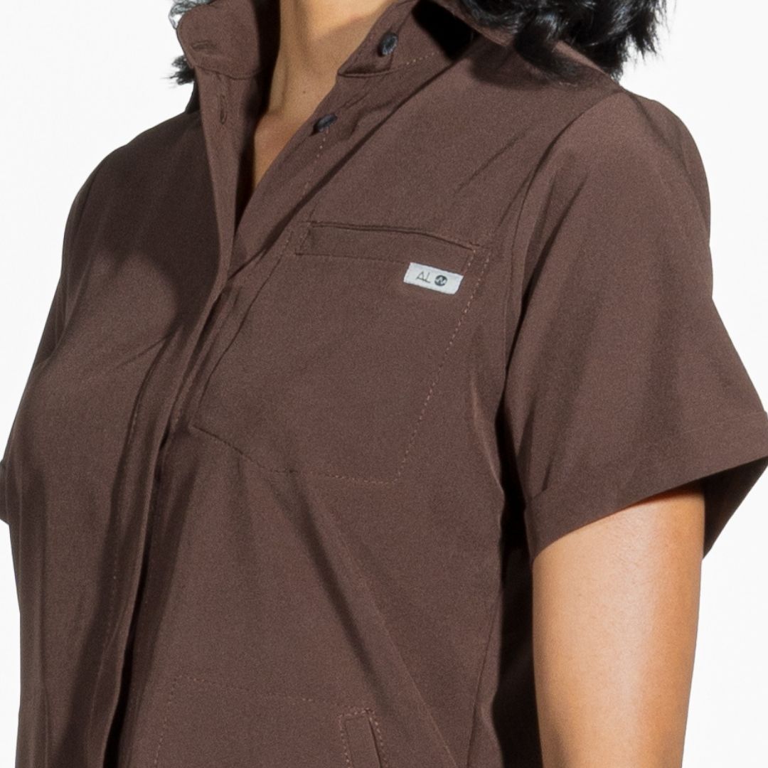 Top Pocket Mujer Chocolate