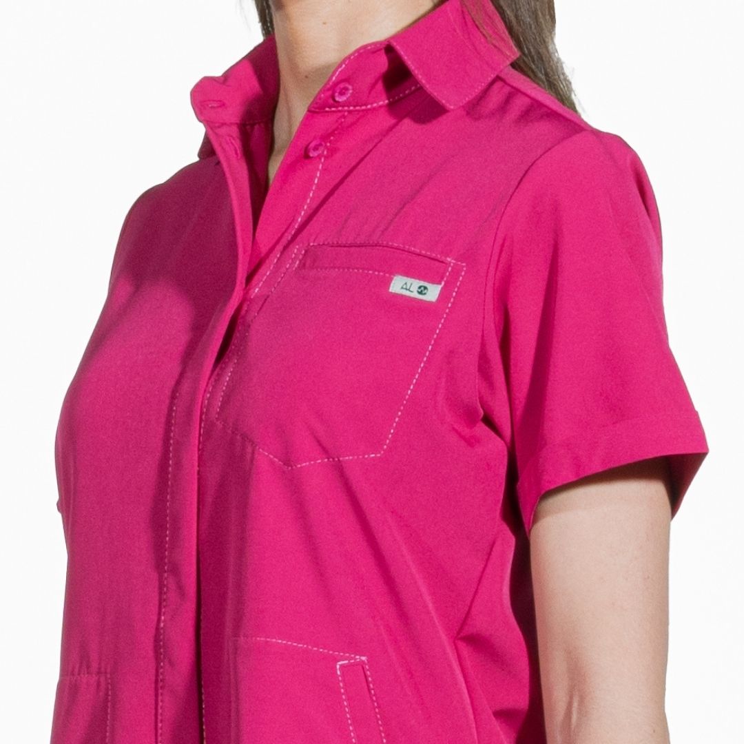 Top Pocket Mujer Fucsia